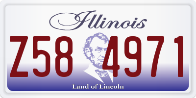 IL license plate Z584971