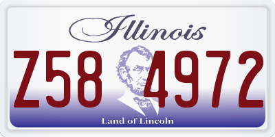 IL license plate Z584972