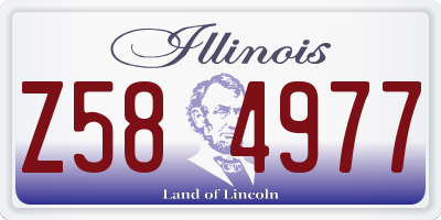 IL license plate Z584977