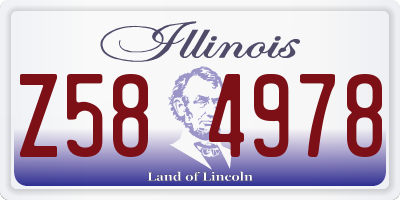 IL license plate Z584978