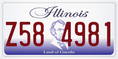 IL license plate Z584981
