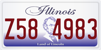 IL license plate Z584983