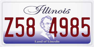 IL license plate Z584985