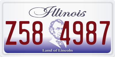 IL license plate Z584987
