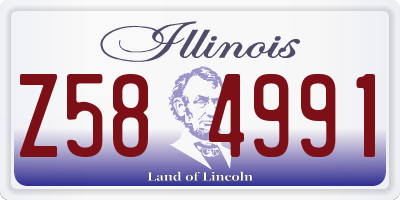 IL license plate Z584991