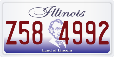 IL license plate Z584992