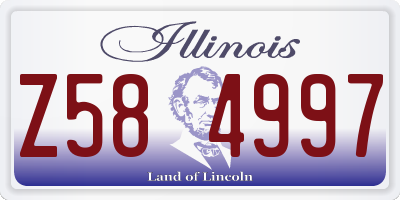 IL license plate Z584997