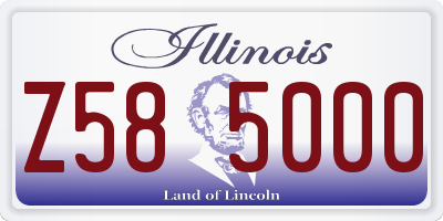 IL license plate Z585000