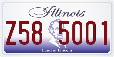 IL license plate Z585001