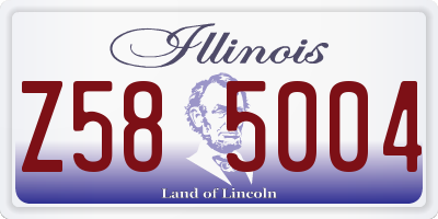 IL license plate Z585004
