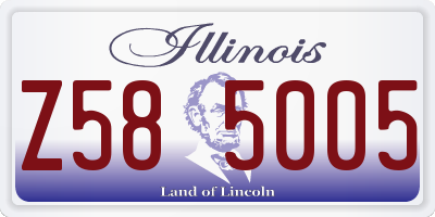 IL license plate Z585005