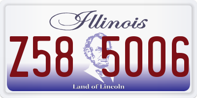 IL license plate Z585006