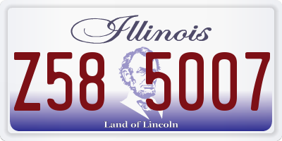 IL license plate Z585007