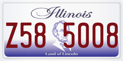 IL license plate Z585008