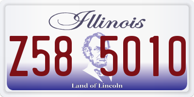 IL license plate Z585010