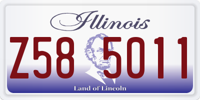 IL license plate Z585011
