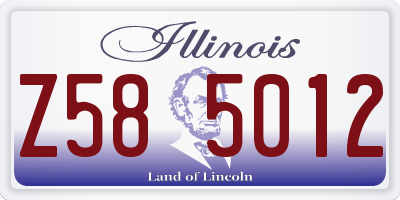 IL license plate Z585012