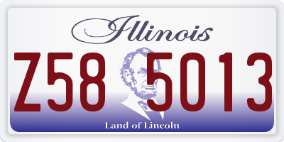 IL license plate Z585013