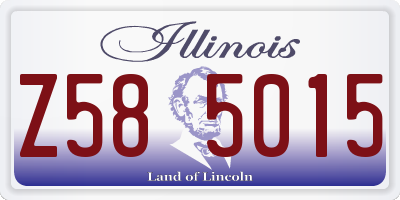 IL license plate Z585015