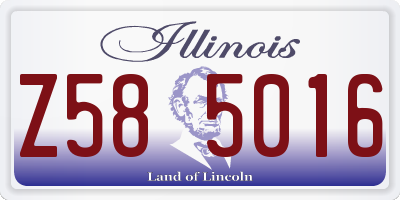 IL license plate Z585016
