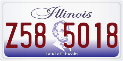 IL license plate Z585018