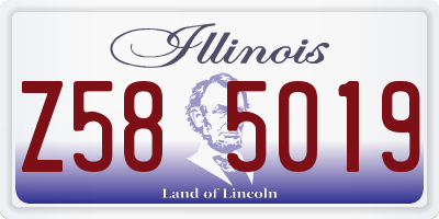 IL license plate Z585019