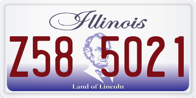 IL license plate Z585021