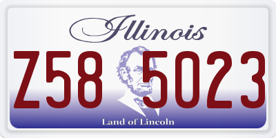 IL license plate Z585023