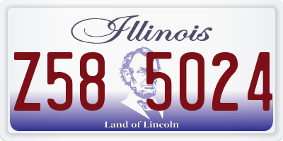IL license plate Z585024