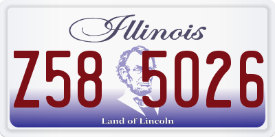 IL license plate Z585026
