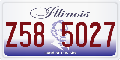 IL license plate Z585027