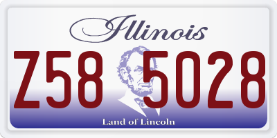 IL license plate Z585028