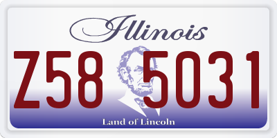 IL license plate Z585031
