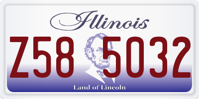 IL license plate Z585032