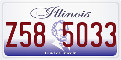 IL license plate Z585033
