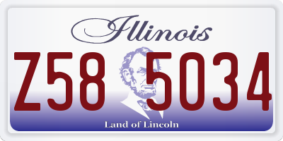 IL license plate Z585034