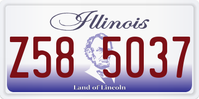 IL license plate Z585037