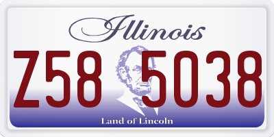 IL license plate Z585038