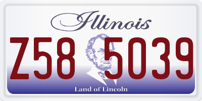 IL license plate Z585039
