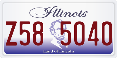 IL license plate Z585040