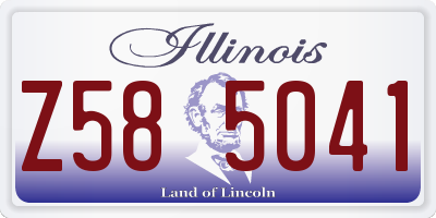IL license plate Z585041