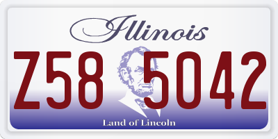 IL license plate Z585042