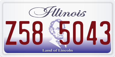 IL license plate Z585043