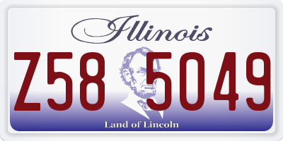 IL license plate Z585049