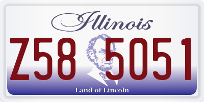 IL license plate Z585051