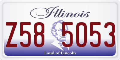 IL license plate Z585053