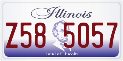 IL license plate Z585057