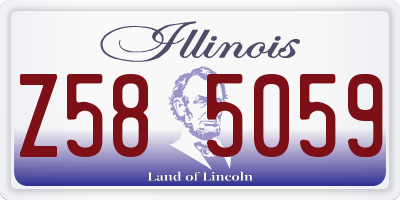 IL license plate Z585059