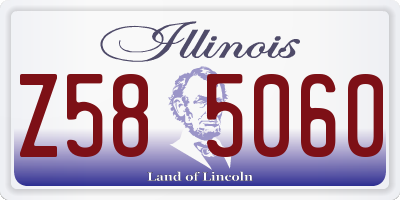 IL license plate Z585060