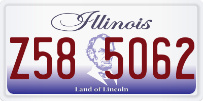 IL license plate Z585062
